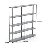 Uzman Grup Raf Sistemleri 5 Raflı 2 Metre 2 Blok 31 x 93 Çelik Depo Rafı