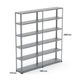 Uzman Grup Raf Sistemleri Uzman Grup Raf Çelik Raf 6 Raflı 2metre 2 Blok 31 x 93 Çelik Raf Depo Rafı