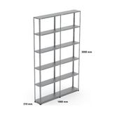 Uzman Grup Raf Sistemleri Uzman Grup Raf Çelik Raf 6 Raflı 3 Metre 2 Blok 31 x 93 Çelik Raf Depo Rafı