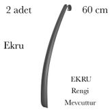 Uzun Ayakkabı Çekeceği 60 cm, 2 Adet, Ekru