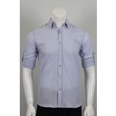Uzun Kol Slim Fit Çizgili Gömlek