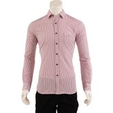 Uzun Kol Slim Fit Gömlek - Kırmızı