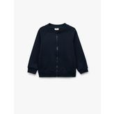 Uzun Kollu Bisiklet Yaka Cepli Basic Fermuarlı Okul Sweatshirt