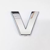 V Harfi 3,75 Cm Krom Yapışkanlı