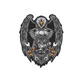 V Motor Kartal Sticker 13cm