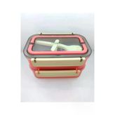 Vagonlıfe Lunch Box Çelik 1600ML Pembe BL2221-2