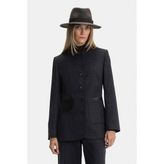 Vakko Anthracite Stand Collar Jacket - 40 - Gri
