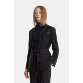Vakko Anthracite Striped Wool Jacket - 40 - Gri