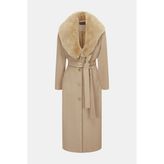 Vakko Beige Coat - 42 - Bej