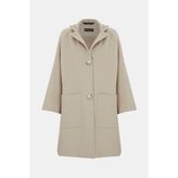 Vakko Beige Virgin Wool Coat - 38 - Bej