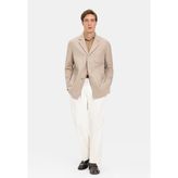 Vakko Beige Wool Elastane Jacket - Bej - 54