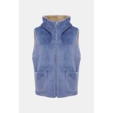 Vakko Blue Eco Fur Vest - 38 - Mavi