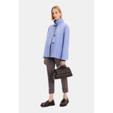 Vakko Blue Pea Coat - 38 - Mavi