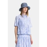 Vakko Blue Short Sleeve Shirt - 36 - Mavi