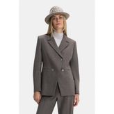 Vakko Brown Double-Breasted Wool Jacket - 36 - Kahverengi
