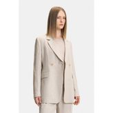Vakko By Lorena Antonıazzı Beige Double-Breasted Jacket - 38 - Bej