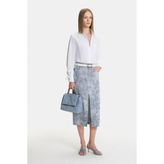 Vakko By Lorena Antonıazzı Blue Patterned Midi Skirt - Mavi - 40