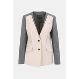 Vakko By Lorena Antonıazzı Grey Ecru Jacket - 34 - Gri
