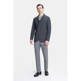 Vakko By Montecore Grey Wool/silk Jacket - Gri - 52