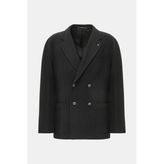 Vakko By Taglıatore Black Double-Breasted Lapel Jacket - 56 - Siyah