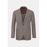 Vakko By Taglıatore Dark Beige 2-Button Half-Lined Jacket - 46 - Bej