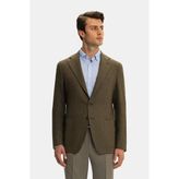 Vakko By Taglıatore Herringbone Pattern, Wool Cashmere Single-Breasted Jacket - 48 - Yeşil