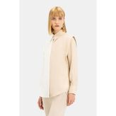 Vakko Ecru-Beige Shirt - 34 - Ekru