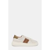 Vakko Ecru Leather Sneakers - Ekru