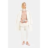 Vakko Ecru Pea Coat - 38 - Ekru