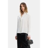 Vakko Ecru Plisse Collar Shirt - Ekru