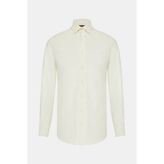 Vakko Ecru Silk Twill Shirt - Ekru
