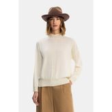 Vakko Ecru Wool Knit Sweater - Ekru - M