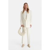 Vakko Ecru Wool/silk Jacket - 46 - Ekru