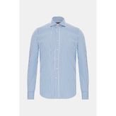 Vakko Exclusive Striped Pattern Shirt - 40 - Mavi