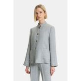 Vakko Green Linen Jacket - 38 - Yeşil
