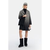 Vakko Grey-Black Gradient Pea Coat - 36 - Gri