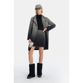 Vakko Grey-Black Gradient Skirt - Gri - 34