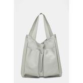 Vakko Grey Leather Bag
