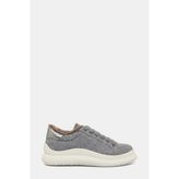 Vakko Grey Leather Sneakers - Gri