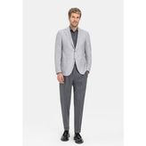 Vakko Grey Melange Jacket - 48 - Gri