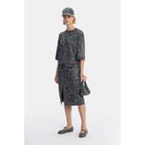 Vakko Grey Sequined Skirt - Gri - M