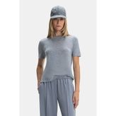 Vakko Grey Wool-Silk Knit Sweater - Gri - 40