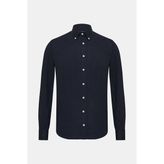 Vakko Herringbone Casual Shirt - M - Mavi