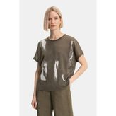 Vakko Khaki-Ecru Knitwear - Yeşil - M