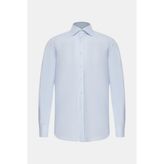 Vakko Light Blue Micro Print Shirt - 42 - Mavi