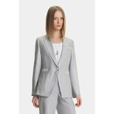 Vakko Light Grey Striped Jacket - 42 - Gri