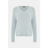 Vakko Light Grey V-Neck Knitwear - Gri