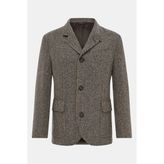 Vakko Lined Herringbone Wool Jacket - 46 - Bej
