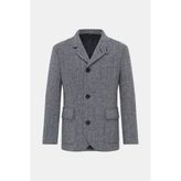 Vakko Lined Herringbone Wool Jacket - 56 - Gri