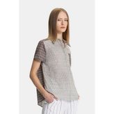 Vakko Multicolor Short Sleeve Shirt - 38 - Renkli